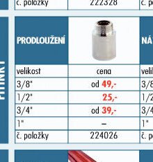 Pochromované fitinky - Prodloužení - UNI HOBBY akcniletaky.com