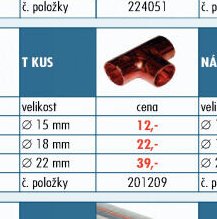 Rozvody měď - T kus - UNI HOBBY akcniletaky.com