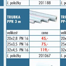Rozvody PPR - Trubka PPR 3 m - UNI HOBBY akcniletaky.com
