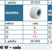 Rozvody PPR - Záslepka - UNI HOBBY akcniletaky.com