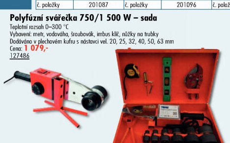 Polyfúzní svářečka 750/1 500 W - sada - UNI HOBBY akcniletaky.com