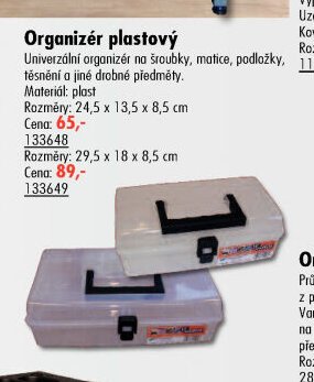 Organizér plastový - UNI HOBBY akcniletaky.com