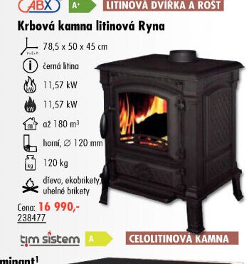 Krbová kamna litinová Ryna - UNI HOBBY akcniletaky.com