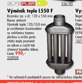 Výměník tepla L550 F - UNI HOBBY akcniletaky.com