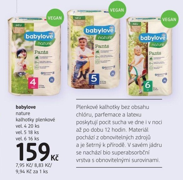 Pleny dětské Babylove Nature Pants