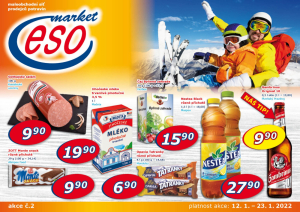 akční leták ESO MARKET 12.1.2022-23.1.2022