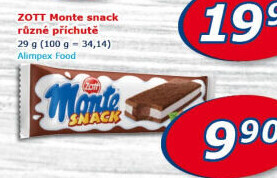 Dezert mléčný Monte Snack Zott