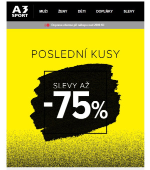 akční leták A3 SPORT 10.1.2022-20.1.2022
