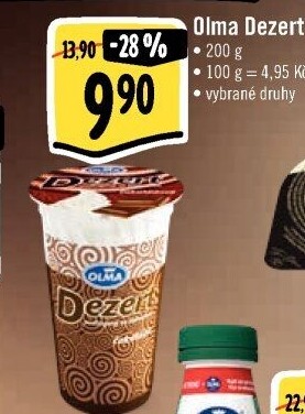 Dezert pudink se šlehačkou Olma
