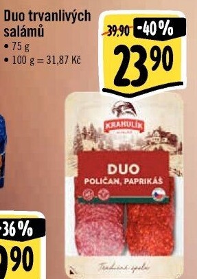 Salám Poličan+Paprikáš duo Krahulík