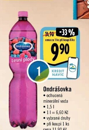 Voda ochucená Ondrášovka