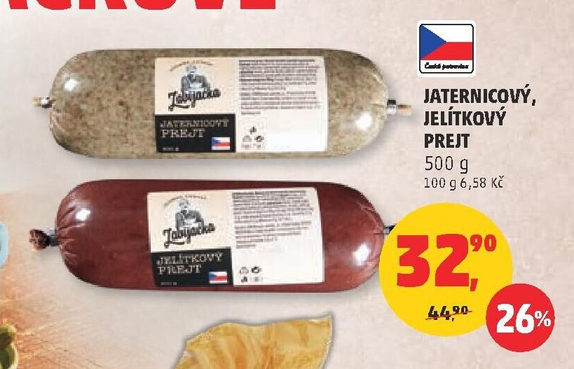 Jaternivový, jelítkový prejt