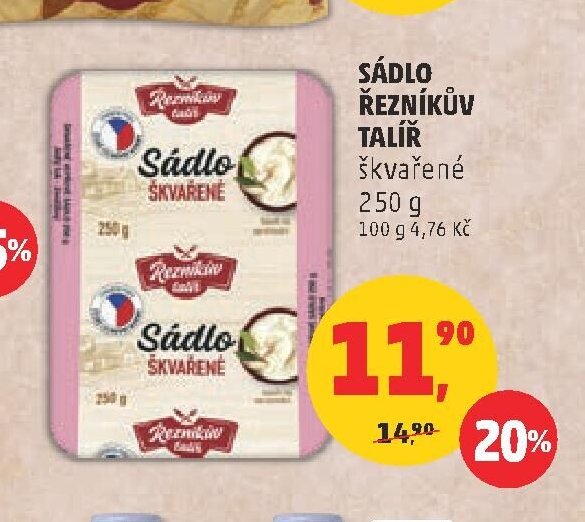 Sádlo řezníkův talíř škvařené