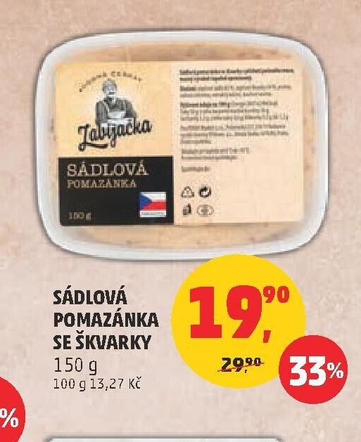 SÁDLOVÁ POMAZÁNKA SE ŠKVARKY