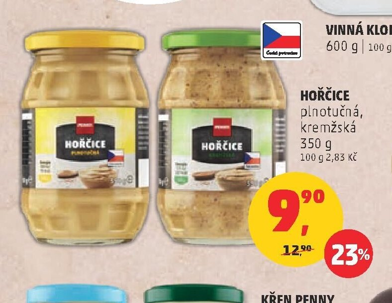 HOŘČICE plnotučná, kremžská
