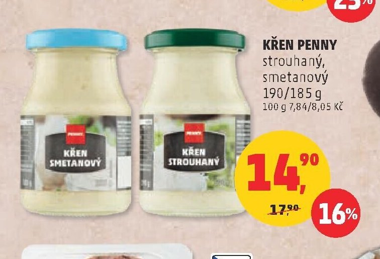 KŘEN PENNY strouhaný, smetanový