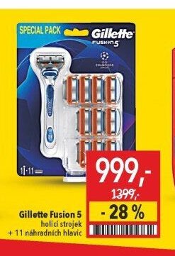 Gillette Fusion 5 holicí strojek + 11 náhradních hlavic