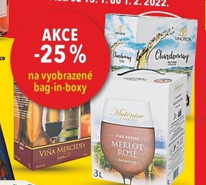 Vína Mercedes Merlot/Chardonnay bag-in-box