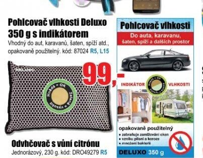 Pohlcovač vlhkosti Deluxo 350 g s indikátorem