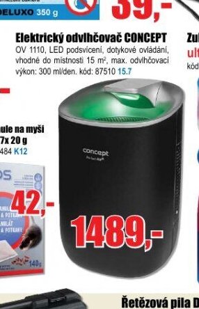 Elektrický odvlhčovač CONCEPT