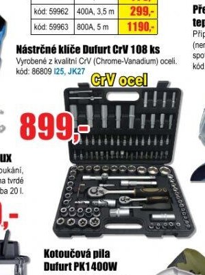 Nástrčné klíče Dufurt CrV 108 ks
