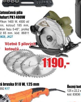 Kotoučová pila Dufurt PK1400W