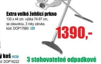 Extra velké žehlicí prkno
