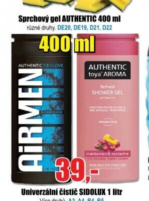 Sprchový gel AUTHENTIC 400 ml
