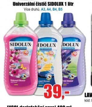 Univerzální čistič SIDOLUX 1 litr