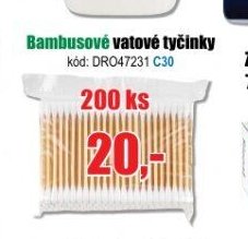 Bambusové vatové tyčinky 200 ks