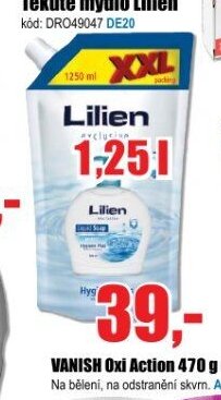 Tekuté mýdlo Lilien 1,25 l