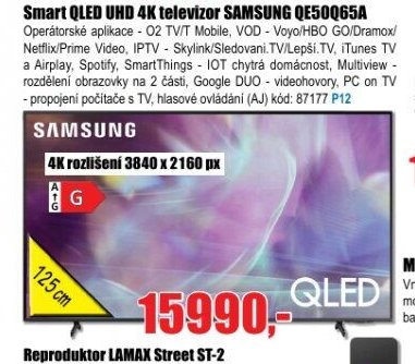 Smart QLED UHD 4K televizor SAMSUNG QE50Q65A