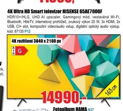 4K Ultra HD Smart televizor HISENSE 65AE7000F