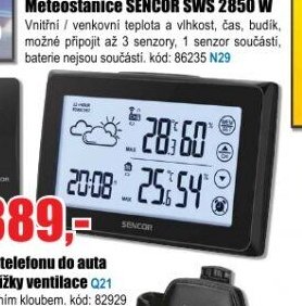 Meteostanice SENCOR SWS 2850 W