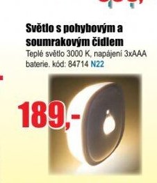 Světlo s pohybovým a soumrakovým čidlem