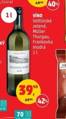 VÍNO Veltlínské zelené, Müller Thurgau, Frankovka modrá