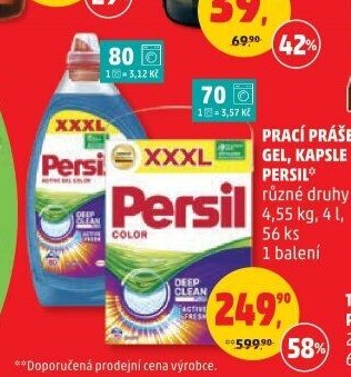 PRACÍ PRÁŠEK, GEL, KAPSLE PERSIL