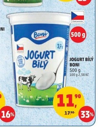 JOGURT BÍLÝ BONI 500 g