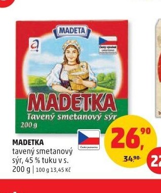 MADETKA tavený smetanový sýr 200 g