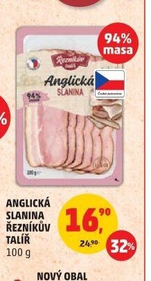 Anglická slanina Řezníkův talíř 100g