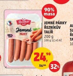 Jemné párky Řezníkův talíř 200g