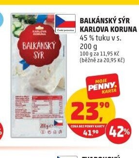 BALKÁNSKÝ SÝR KARLOVA KORUNA
