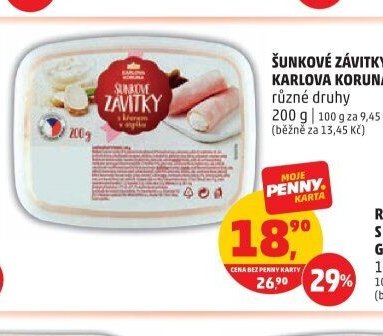 ŠUNKOVÉ ZÁVITKY KARLOVA KORUNA