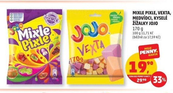 Mixle Pixle, Vexta, Medvídci, Kyselé žížalky Jojo 170 g