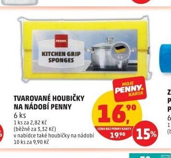 Tvarované houbičky na nádobí Penny