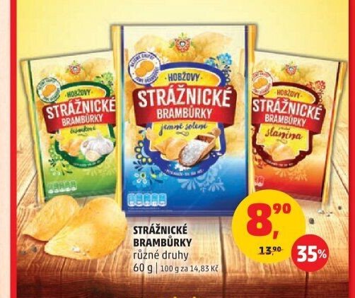 Stražnické brambůrky různé druhy