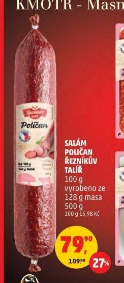 Salám Poličan Řezníkův talíř 100 g