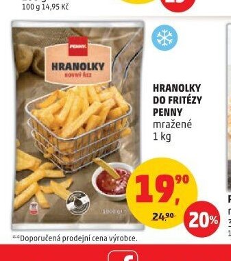 Hranolky do fritézy Penny mražené