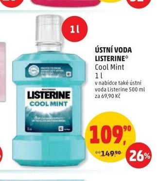 ÚSTNÍ VODA LISTERINE Cool Mint 1 l