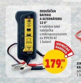 Zkoušečka baterie a alternátoru 12 V